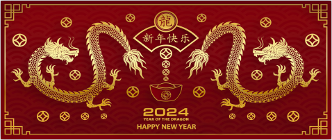 Frohes chinesisches Neujahr 2024